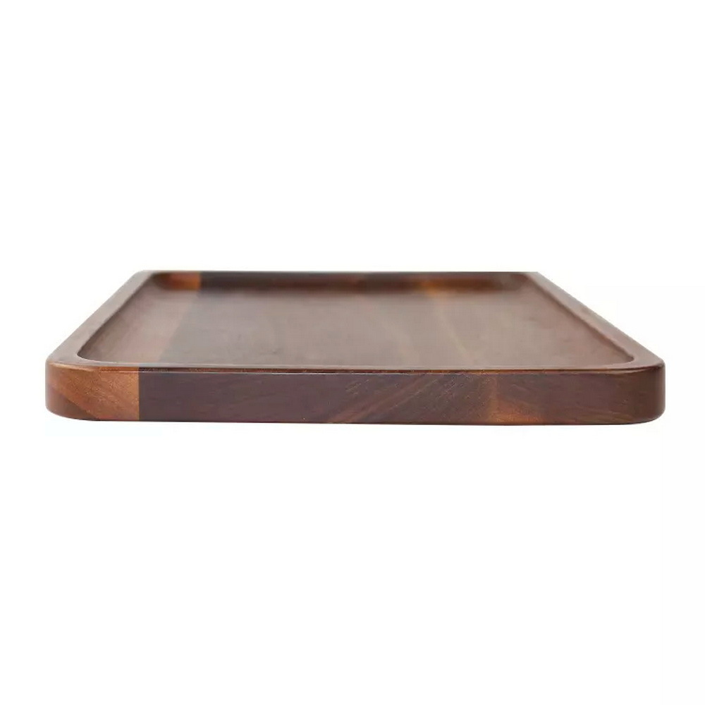Restaurant Hotel Portable Elegant Appetizer Black Walnut Wood Serving Tray