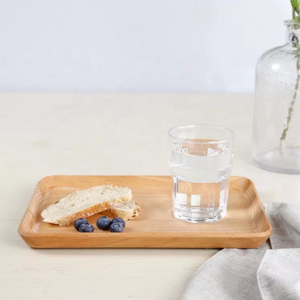 Modern Rectangle Beech Solid Wood Vegetables Bread Serving Tray