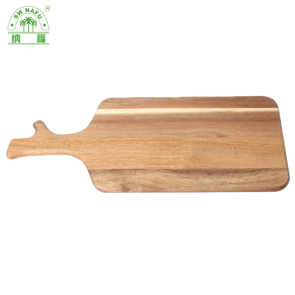 Wholesale Amazon Hot Selling Long Style Bamboo Acacia Wood Cutting Board Serving Board
