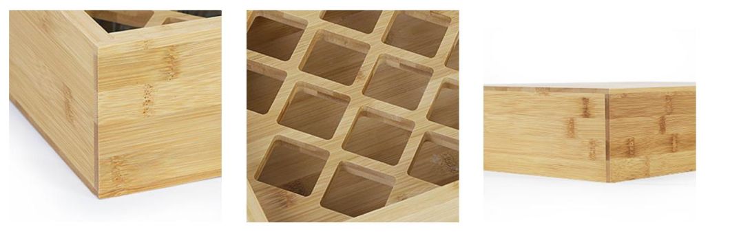 Free Standing Countertop Bamboo Spice Shelf Holder Spice Rack Organizer