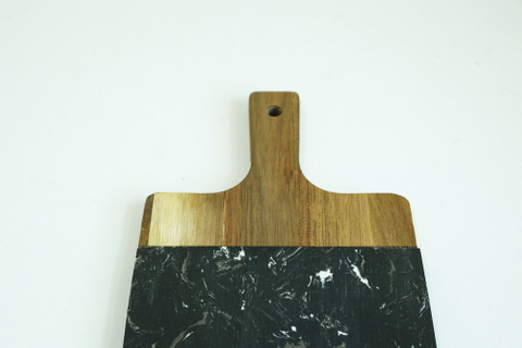 Wood Artificial Marble Chopping Board Serving Tray with Handle