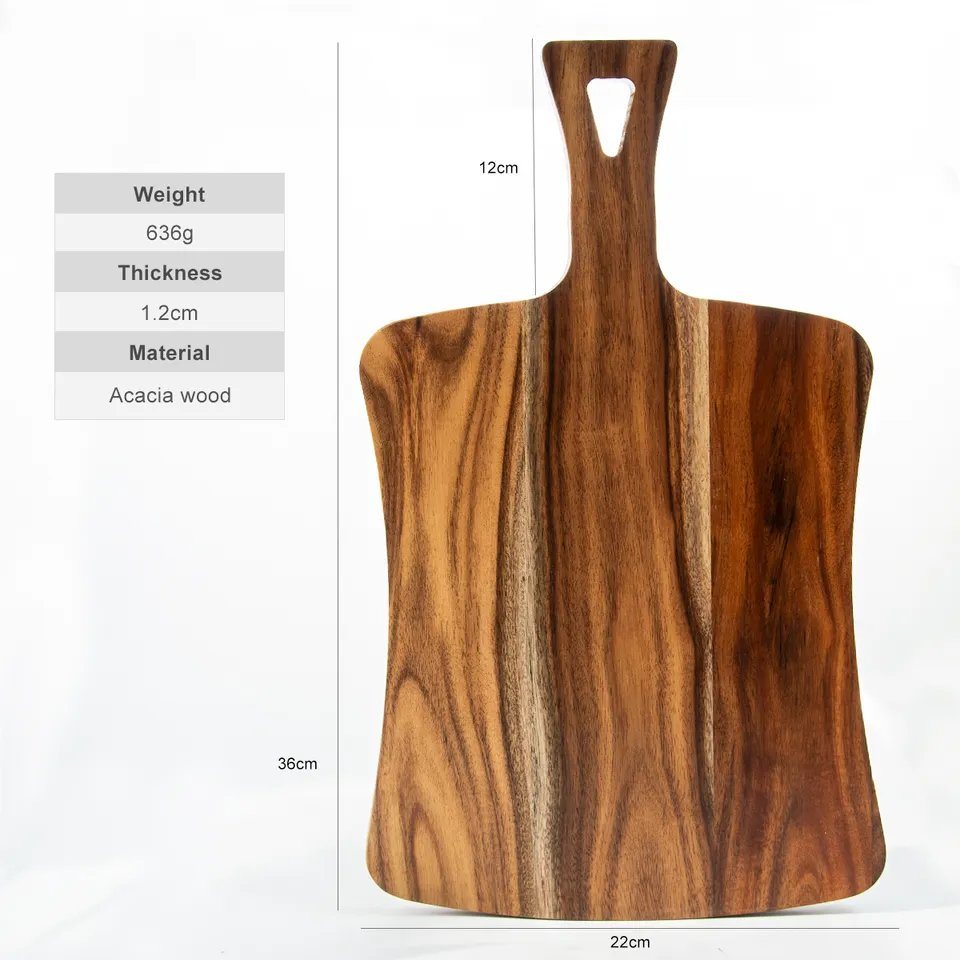 Acacia Wooden Charcuterie Cheese Cutting Board with Handle