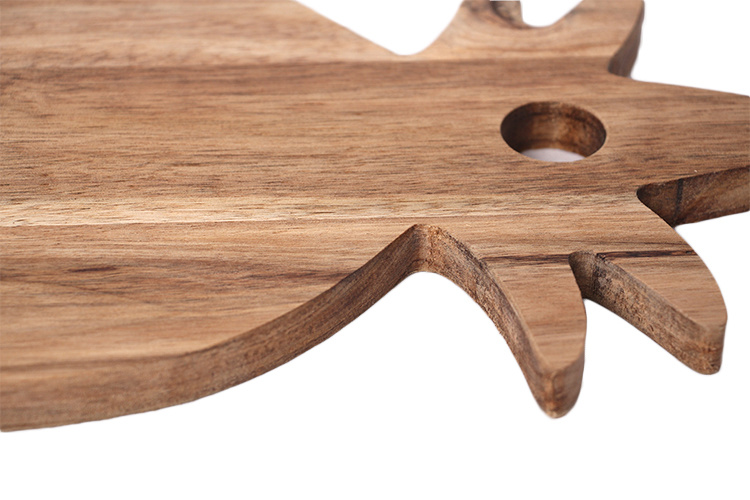 Natural Pineapple Shape Acacia Wood Serving Board Cutting Board Cheese Board
