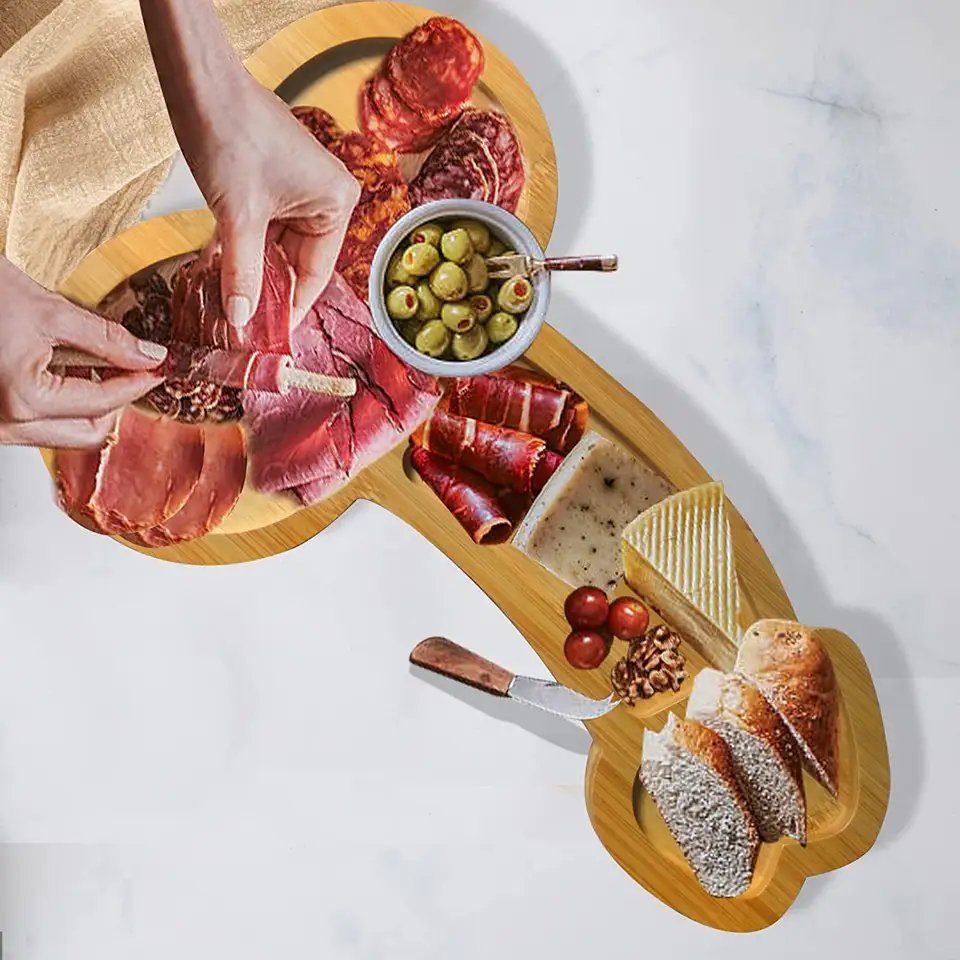 Creative Kitchen Cross-Border Fruit Plate Wine Wooden Cheese Platter Plate