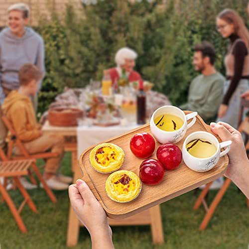 Wholesale Solid Wood Serving Tray Tea Fruit Snack Coffee Tray Wooden Tray