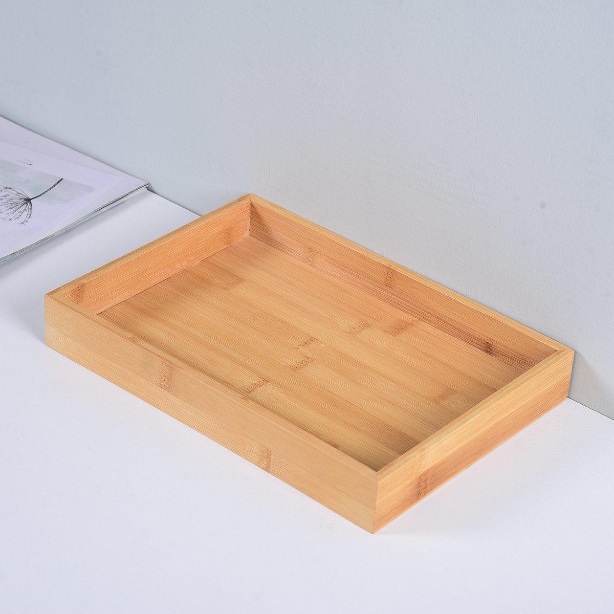 Multi-Use Varied Size Bamboo Drawer Organizer Set Bamboo Organizer Box for Office, Home, Kitchen, Bedroom