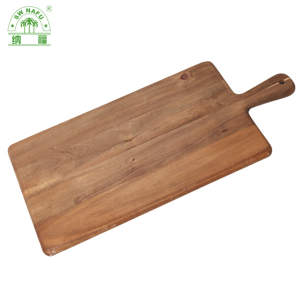 Amazon Custom Design Strong and Thick Acacia Cutting Board Wood Chopping Board with Handle
