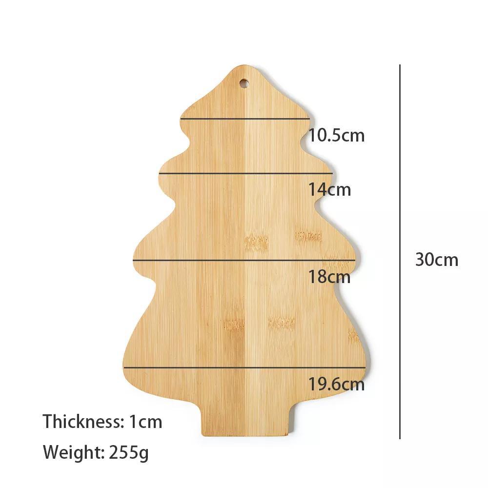 Christmas Tree Shape Cutting Board Bamboo Kitchen Chopping Blocks Fruit Vegetables Cutting Board Wood Breakfast Board