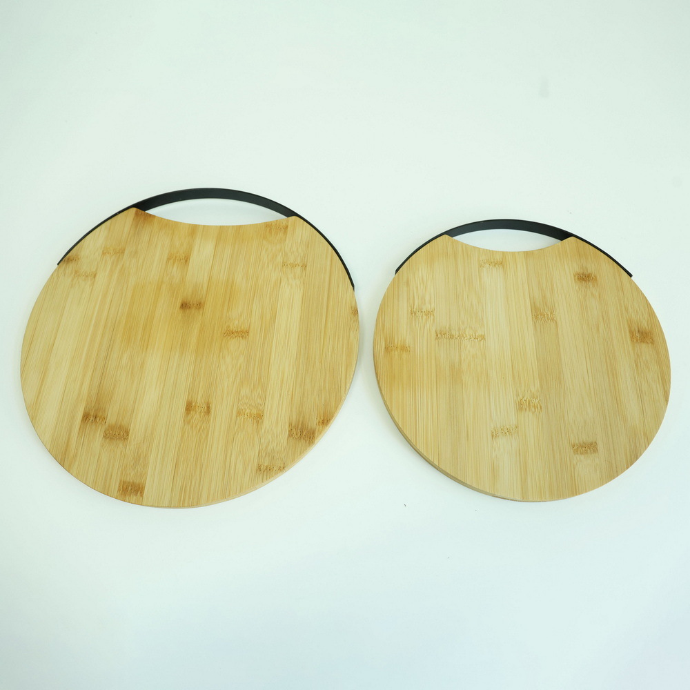 Round Bamboo Chopping Blocks Cutting Board Set