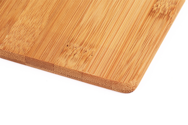 Home Basic Bamboo Wood Cutting Board Set of 2 with Silicone Handle