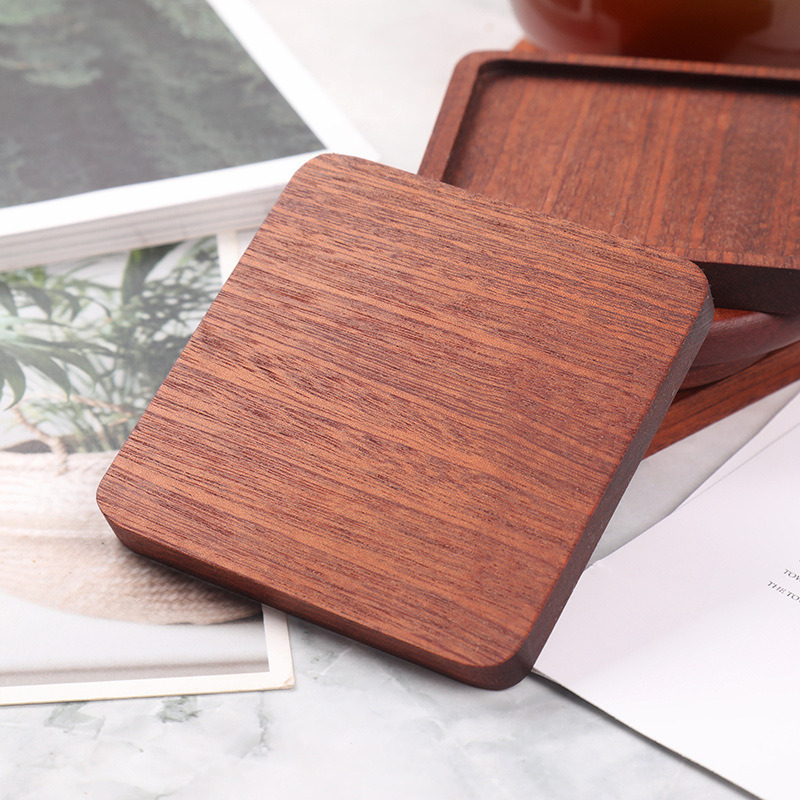 Heat Insulation Ebony Wood Coaster Bowl Mat Pot Mat Mat Wooden Table Mat Non-Slip Wooden Cup Holder