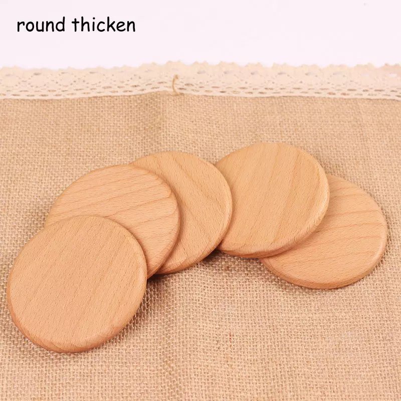 Durable Heat Resistant Beech Wood Tea Coffee Cup Pad Placemats Square Round Drink Mat Coaster Set