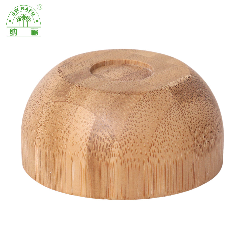 Natural Round Small Bamboo Rice Bowl Bamboo Mixing Bowl
