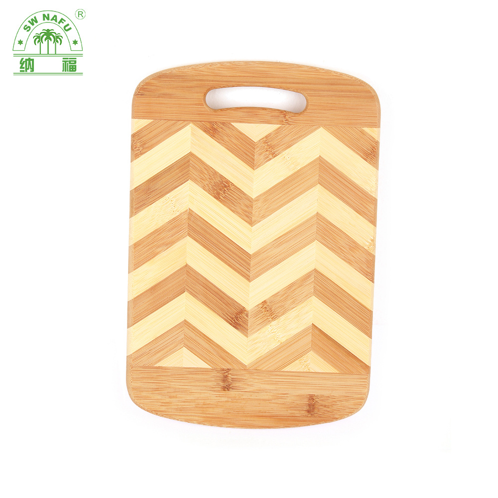 Decorative Herringbone Bamboo Cutting Board Chopping Board for Gifts