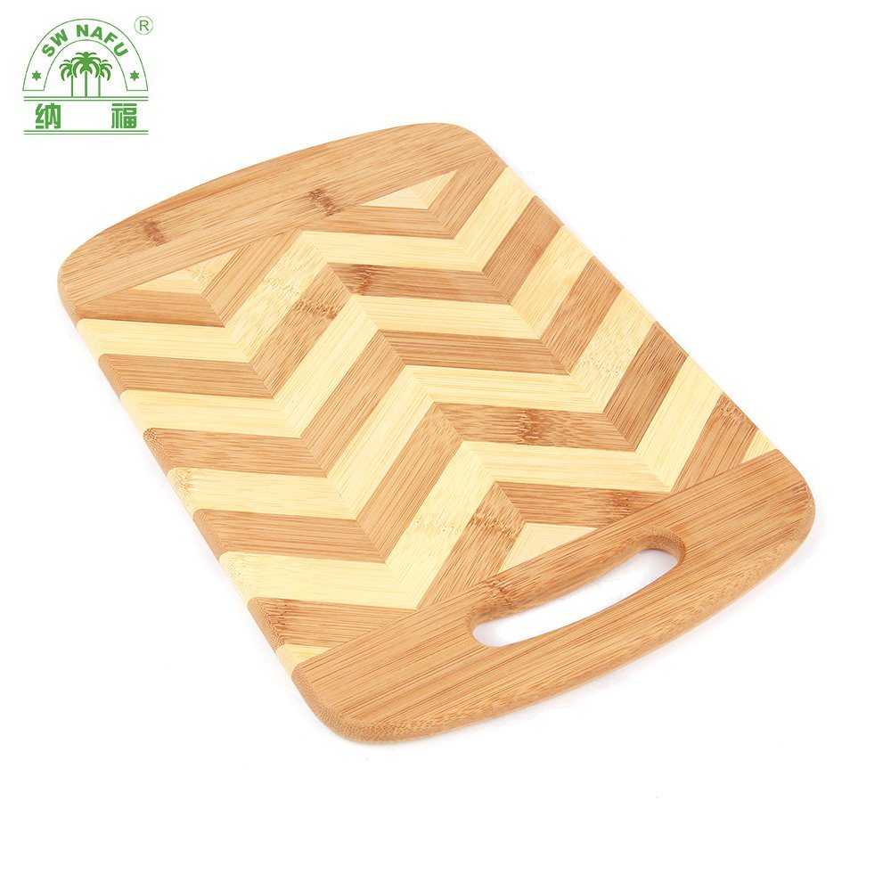 Decorative Herringbone Bamboo Cutting Board Chopping Board for Gifts