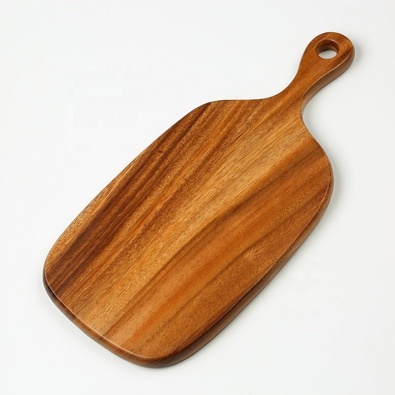 Acacia Wood Serving Board Cutting Board Set of 3 with Handle and Hanging Hole