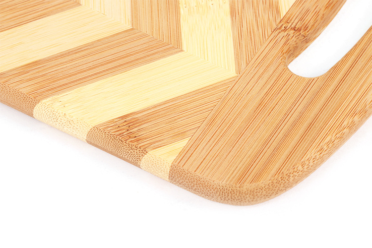 Decorative Herringbone Bamboo Cutting Board Chopping Board for Gifts