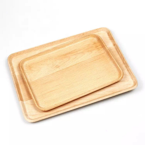 Modern Rectangle Beech Solid Wood Vegetables Bread Serving Tray