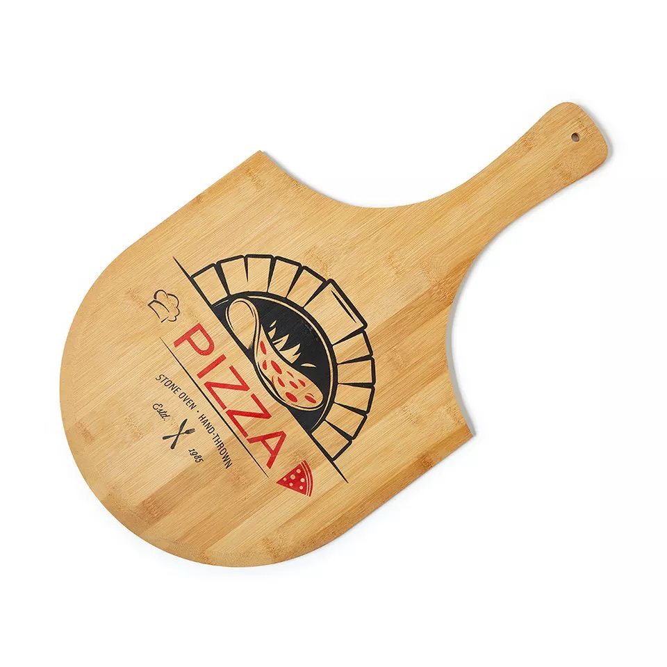 Customized Printed Wooden Bamboo Bread Cutting Board Chopping Board for Dinner Fruit Cheese Pizza Serving