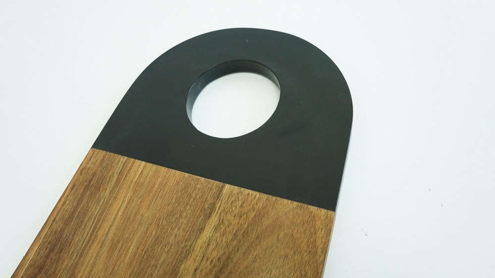 Color Painted Acacia Wooden Kitchen Cutting Board with Hanging Holes