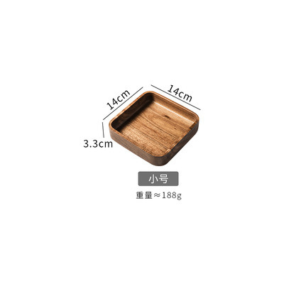 Household Rectangle Walnut Wood Serving Plates Serving Trays Set of 3 for Kitchen