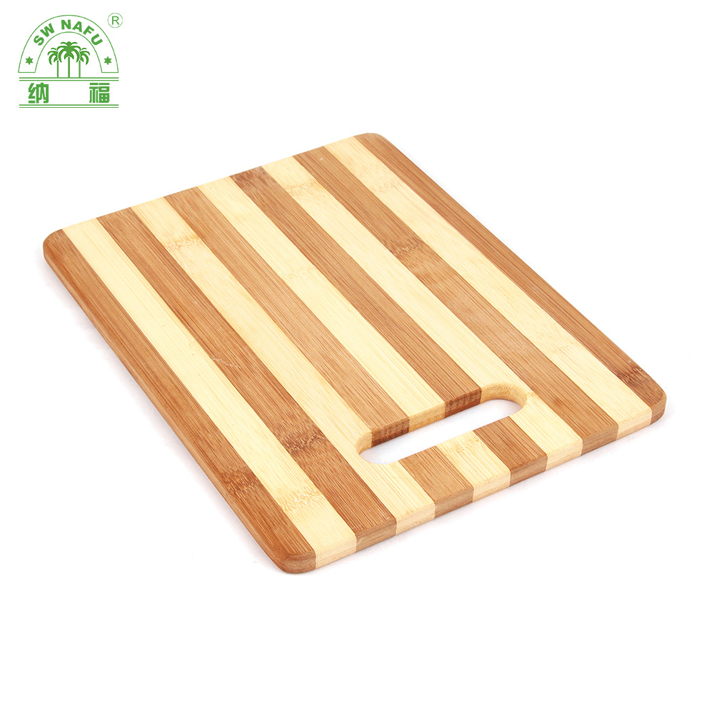 Zebra Bamboo Wood Cutting Board Blanks for Home Kitchen with Handle