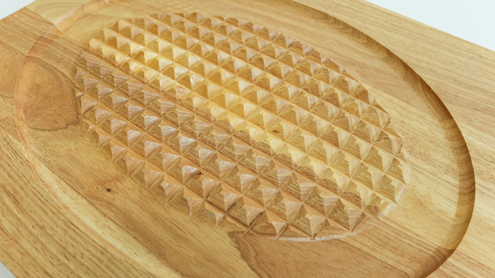 Reversible Rubber Wooden Meat Cutting Board Meat Carving Board with Meat Hamer