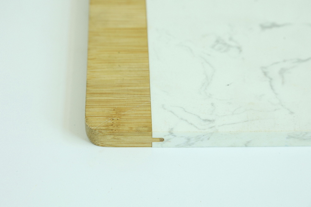 Rectangle Shape Marble Pastry Board Cutting Board with Marble and Wood