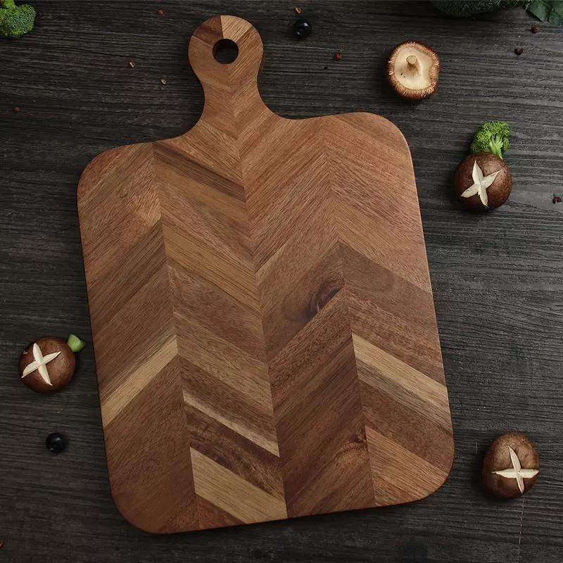 Custom Kitchen Multi Purpose Wooden Chopping Board Set Chop Block Wood Cutting Board