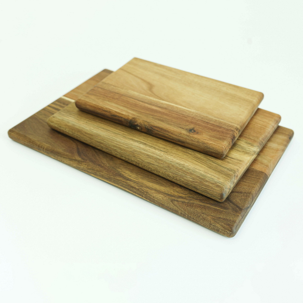 Rectangle Acacia Wood Cutting Board Set of 3 for Kitchen