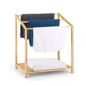 Factory Wholesale Bamboo Shelf 3 Tier Bamboo Shelf Towel Rack