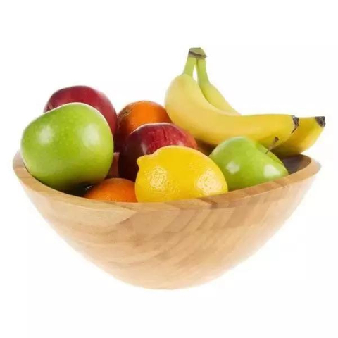 11 Inch Large Oval Bamboo Serving Bowl Salad Bowl Fruit Bowl