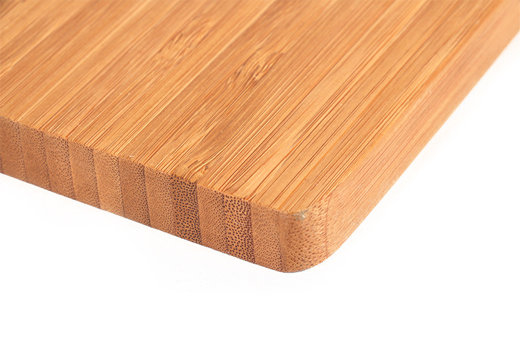 Unique Design Paddle Shape Thick Color Coding Bamboo Pizza Cheese Cutting Board with Handle