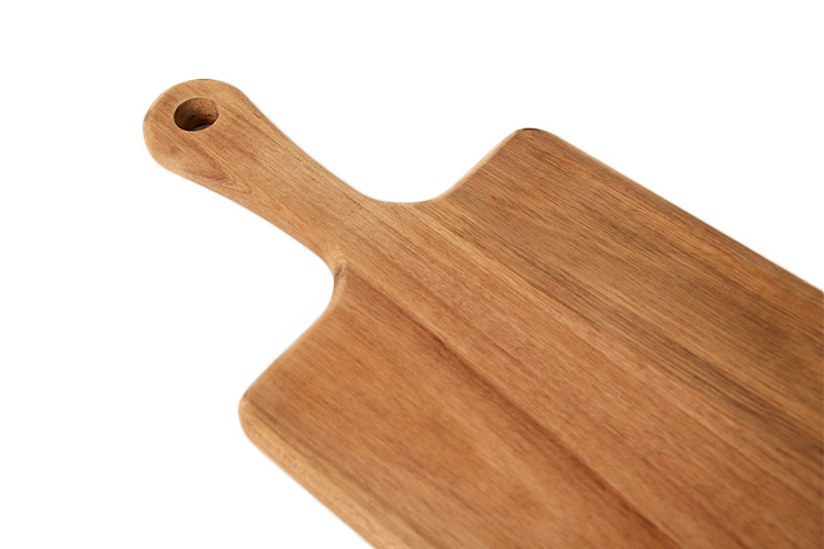Top Rated Natural High Quality Acacia Wooden Cutting Board with Handle for Kitchen