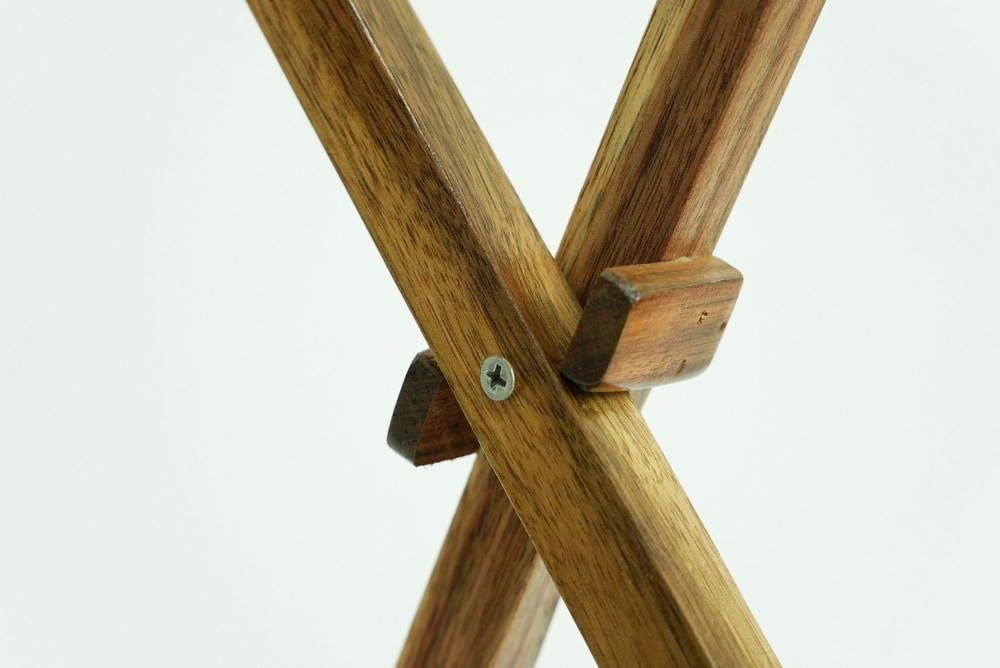 Portable X Shape Freestanding and Folding Wooden Bathroom Towel Rack