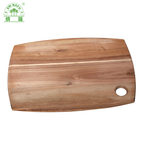 High Quality Natural Acacia Wooden Cutting Board with Hanging Hole for Kitchen