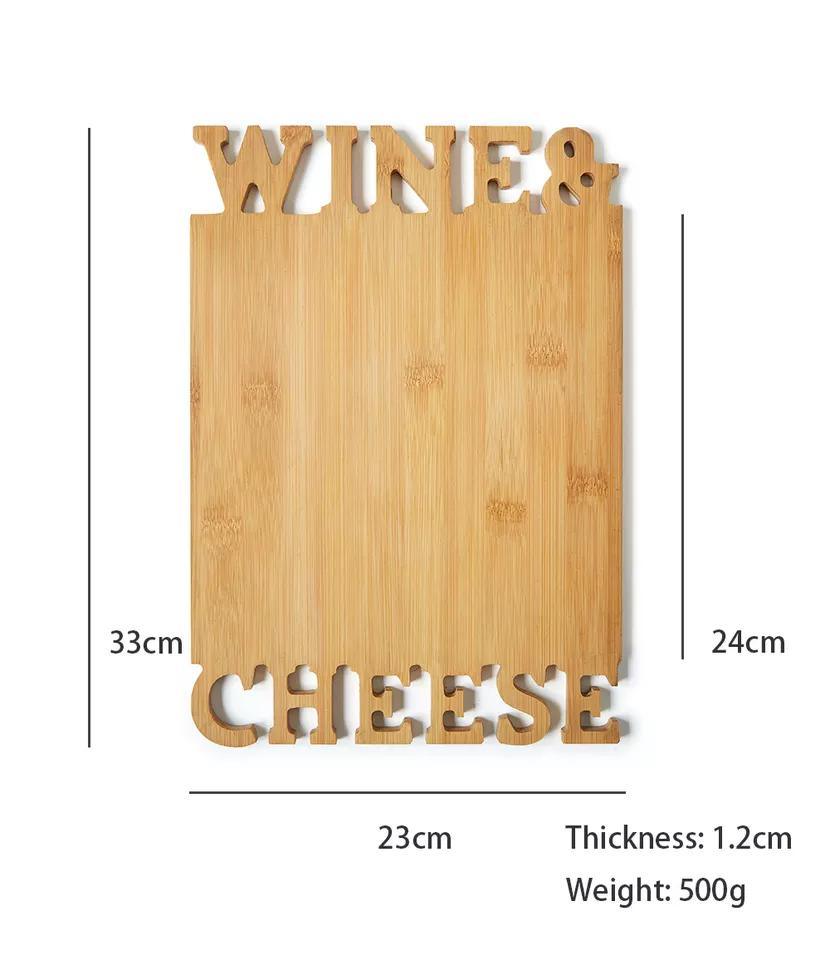 Bamboo Square Engraving Letters Cheese Craft Custom Logo Cutting Board Chopping Blocks
