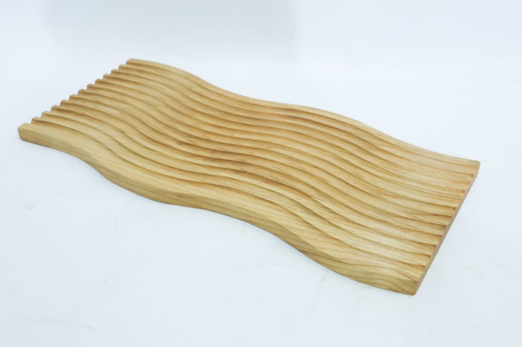 Decorative Rubber Wood Charcuterie Board, Unique Serving Tray, Wooden Serving Board for Home, Kitchen Decor