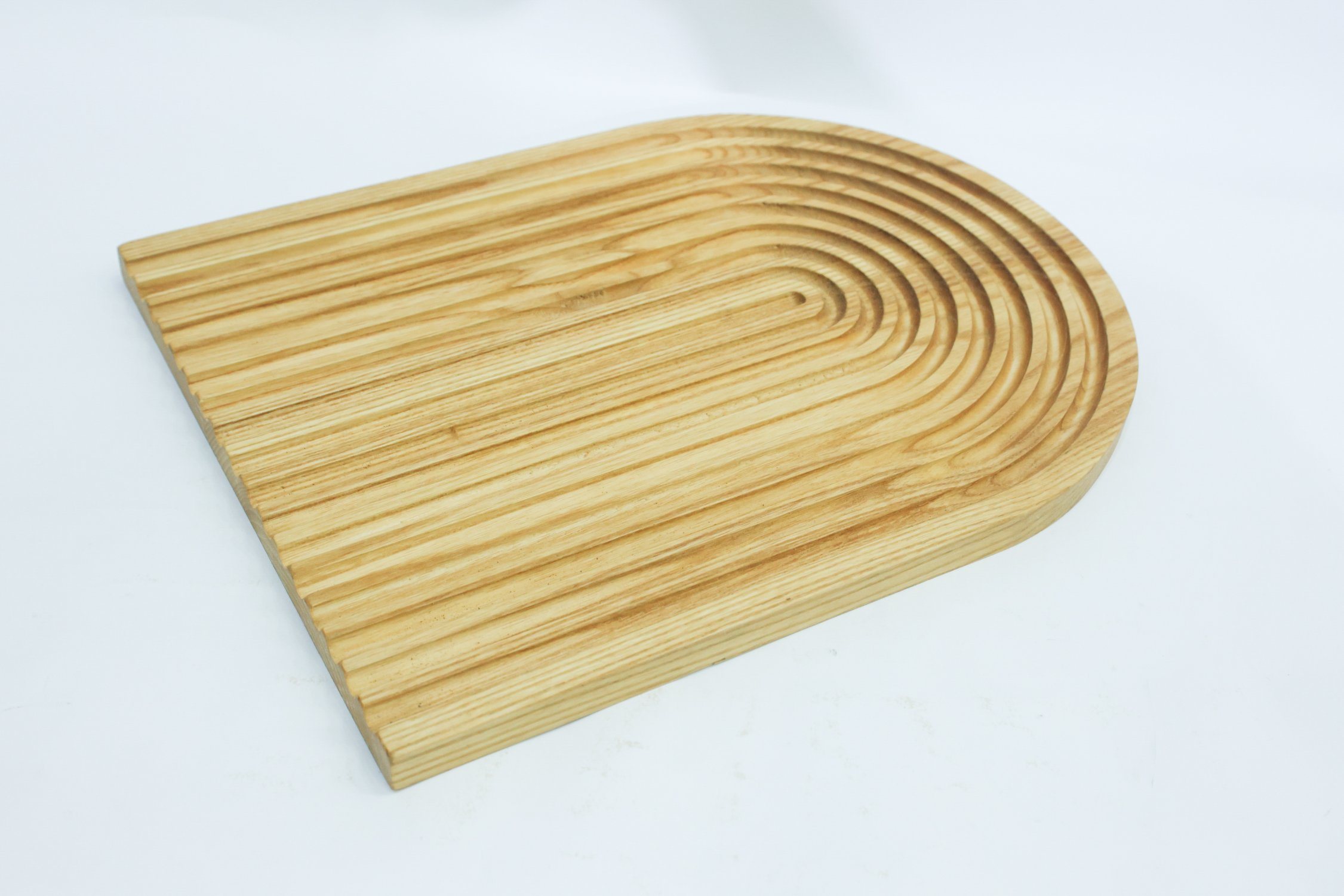 Decorative Rubber Wood Charcuterie Board, Unique Serving Tray, Wooden Serving Board for Home, Kitchen Decor